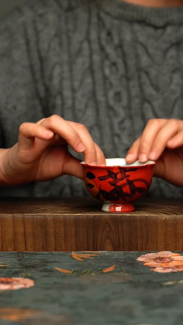 杯釉下彩手工手绘同款陶器