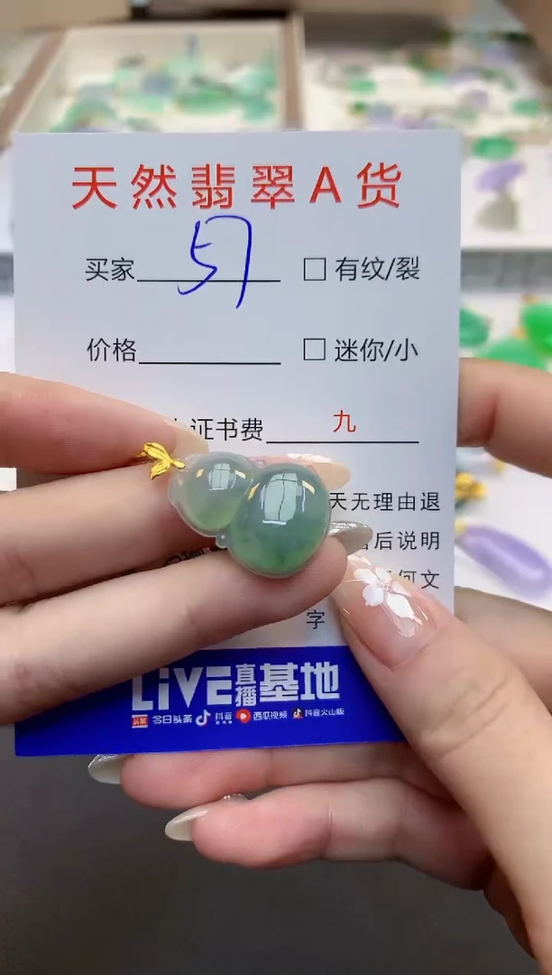 翡翠18K金镶嵌颈饰11111111