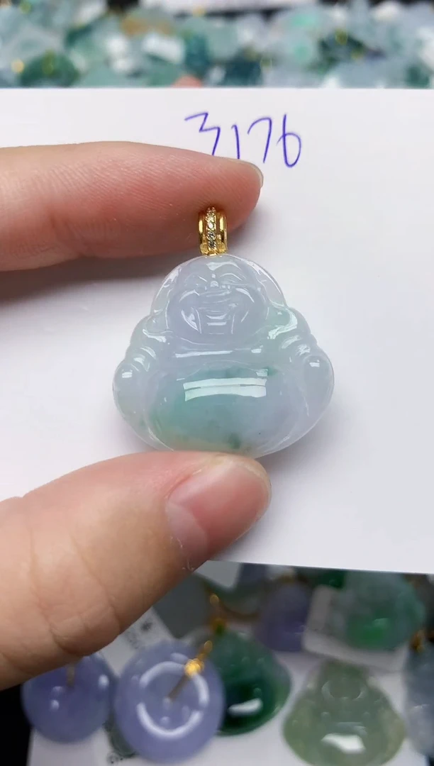 颈饰未镶嵌翡翠天然缅甸A货翡翠百元以上9元证书费自理