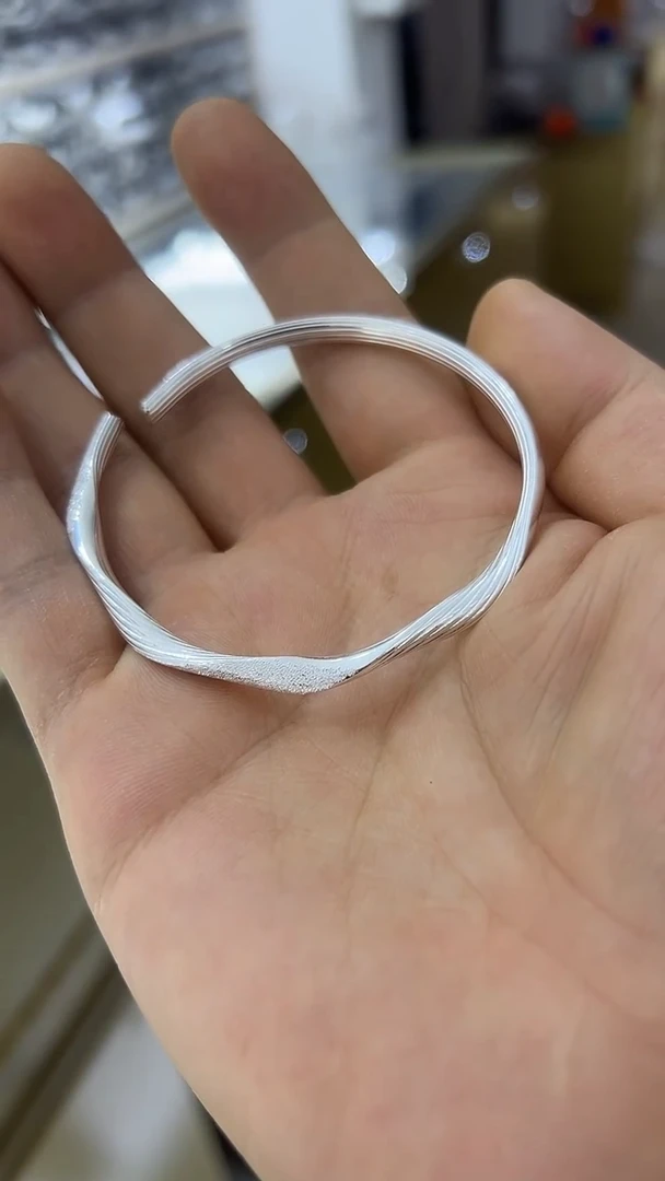 无足银拾银记【手镯】足银