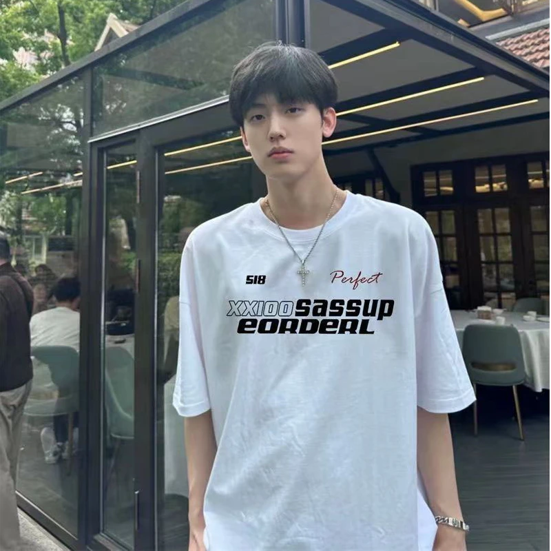 100%纯棉300克重磅夏季港风短袖t恤男夏韩版潮牌半袖体恤ins宽松