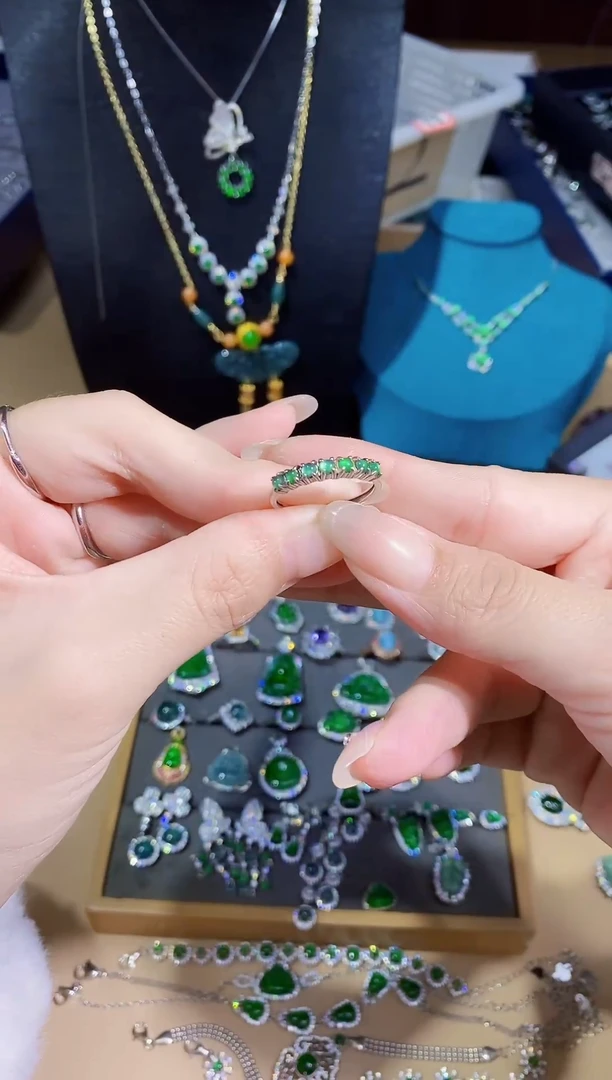 【闪购商品】翡翠戒指银S925镶嵌多样性发其一【58】