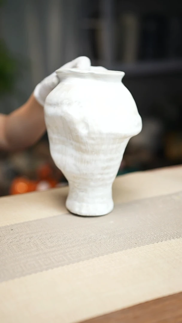 花器陶瓷花瓶手捏瓶003