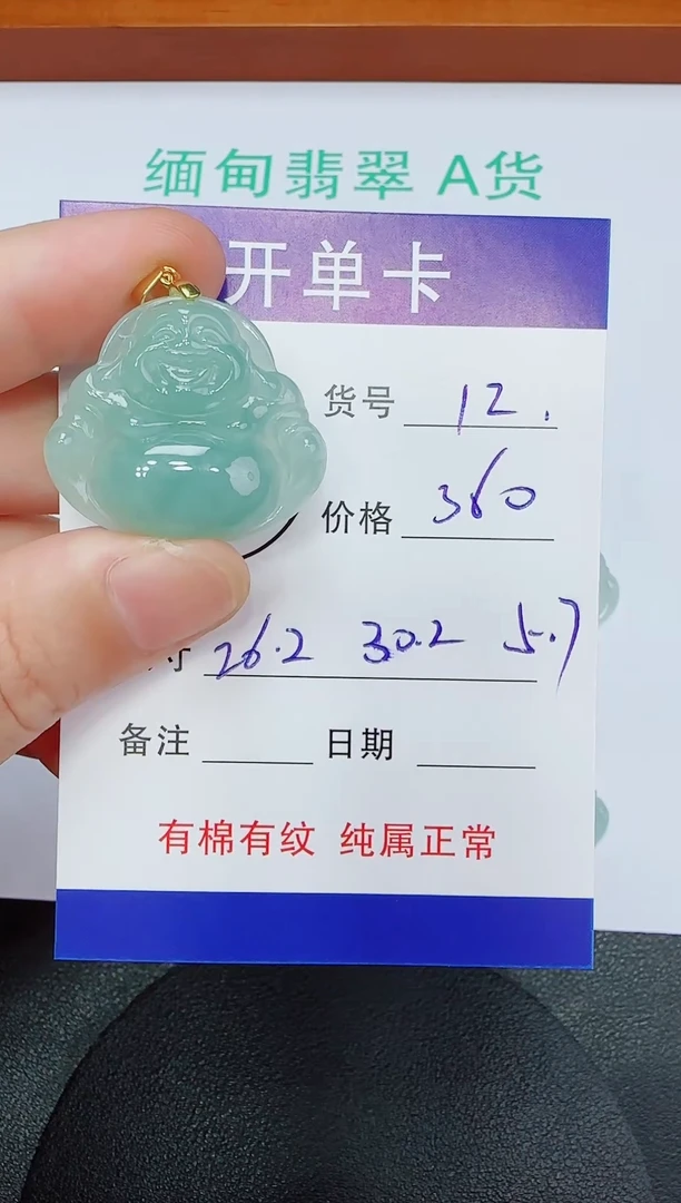 吊坠(赠链)未镶嵌翡翠12