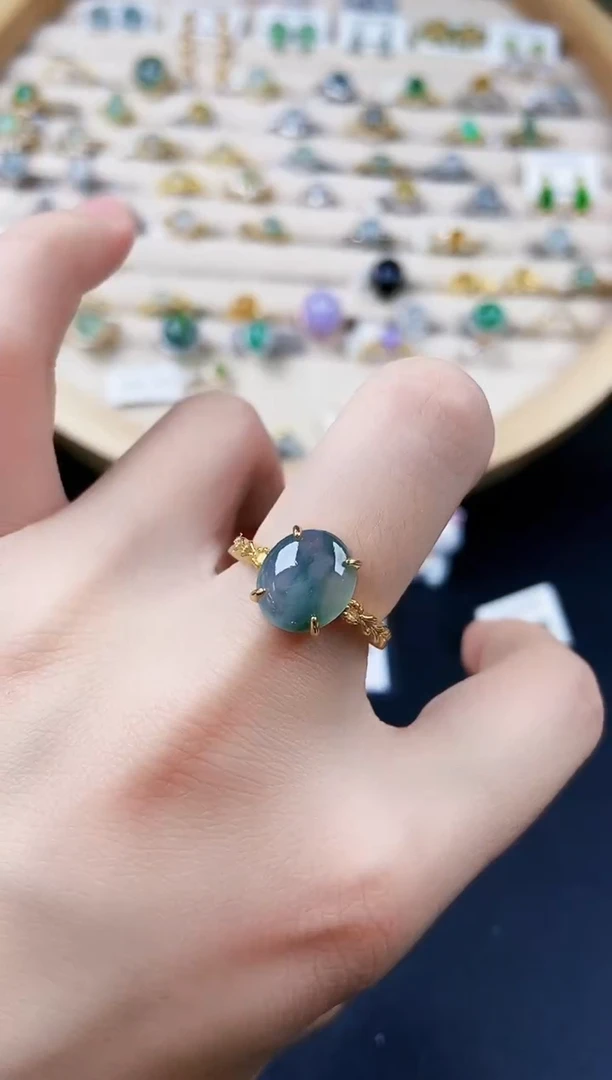 【闪购商品】翡翠戒指银S925镶嵌564646