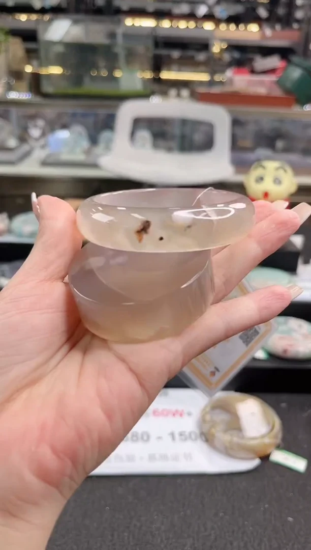 未镶嵌手镯石英质玉57圈口 （赠品镯心）365596