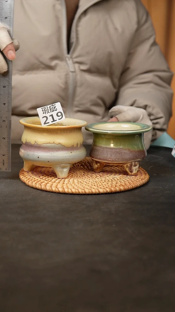 【闪购商品】瓷片泥泥陶瓷花盆 瑕疵