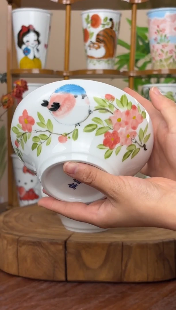 景德镇手绘釉中彩（食品级）葫芦碗