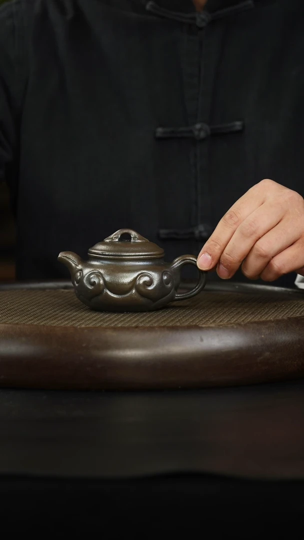 茶壶紫砂本绿柴烧 如意仿古