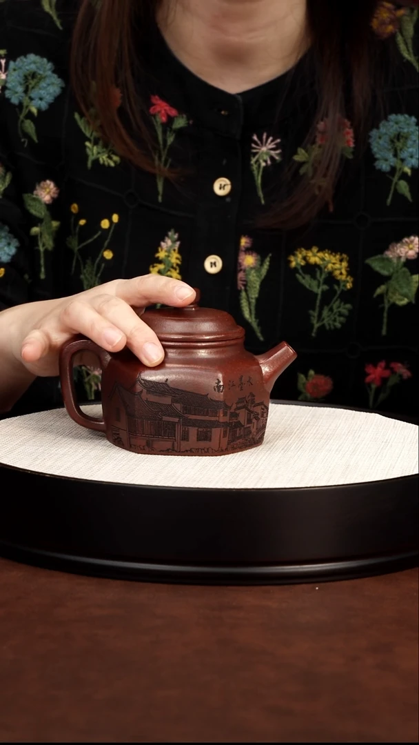 茶壶紫砂江南德钟龙山古乌泥 周昌荣