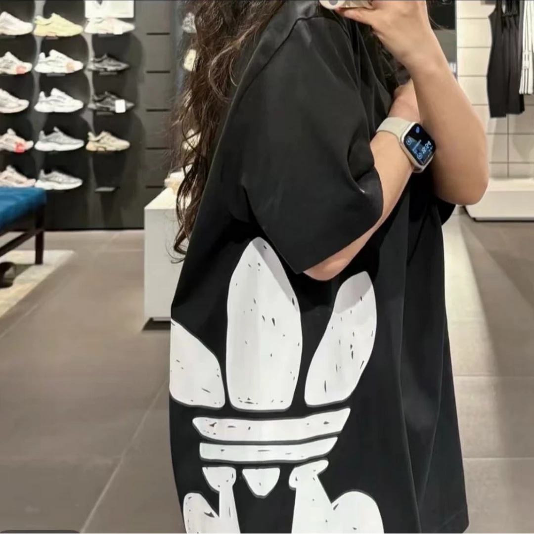 Adidas三叶草STREET2T-SHIRT 经典户外运动短袖T恤JD3247