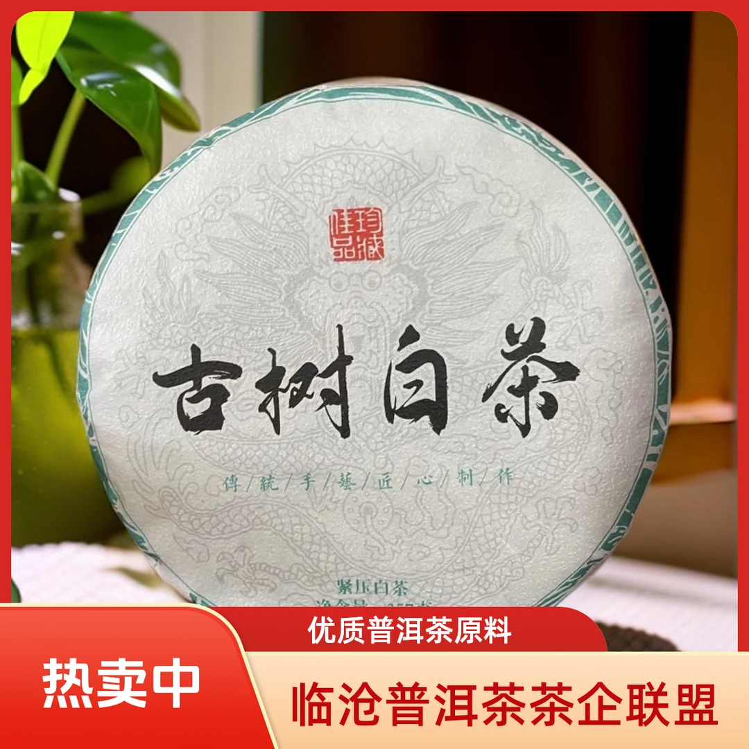 【临沧普洱茶茶企联盟】2021年昔归荒野古树白茶357g饼