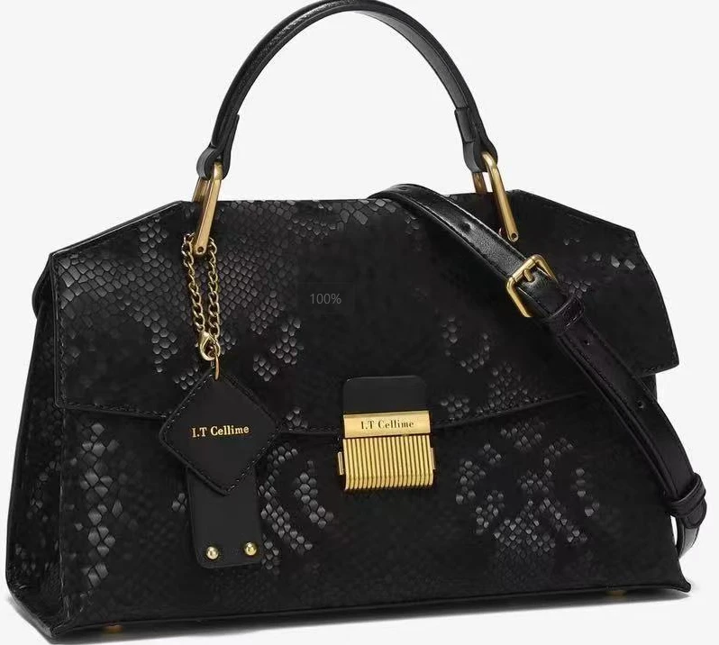 双层款菜篮法式手提包手拎包轻奢国风休闲单肩印花手拿包