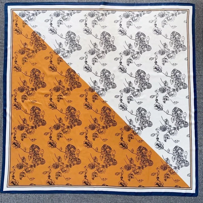 D03上海故事半色枝 潮流130*130时尚气质百搭春夏季女士大方巾