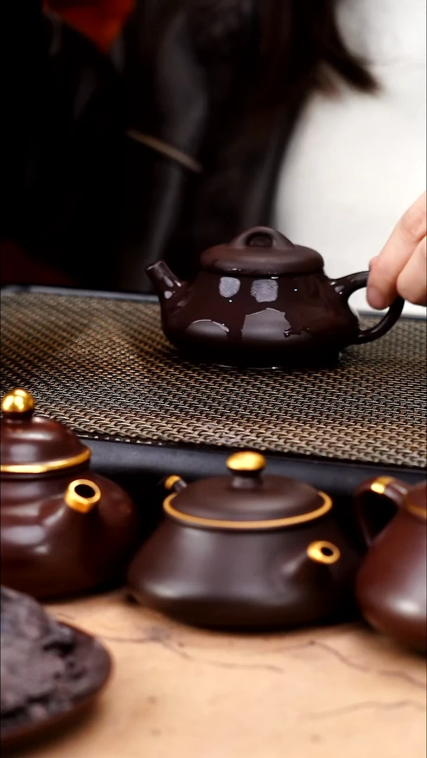 茶壶紫砂深井紫泥小纳瓢120cc