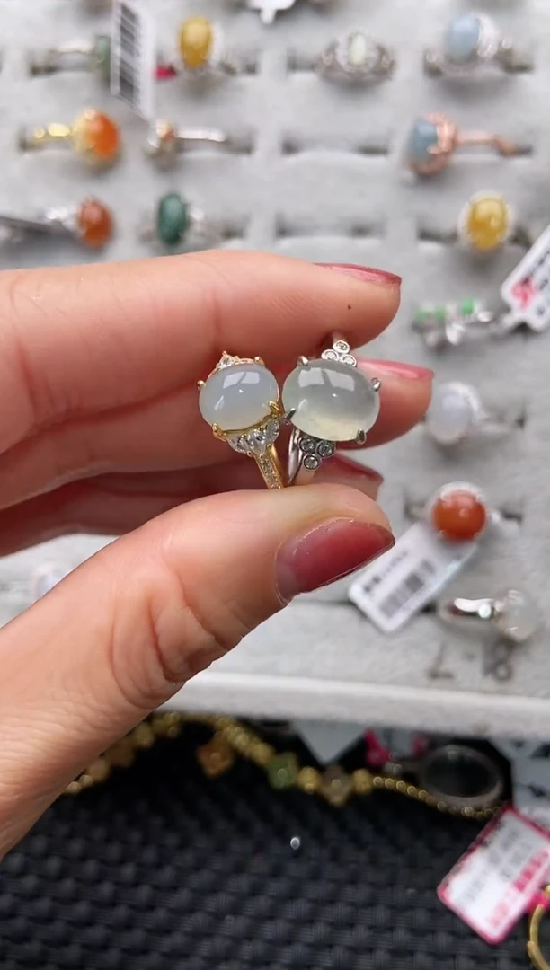 【闪购商品】翡翠戒指银S925镶嵌11111111     7