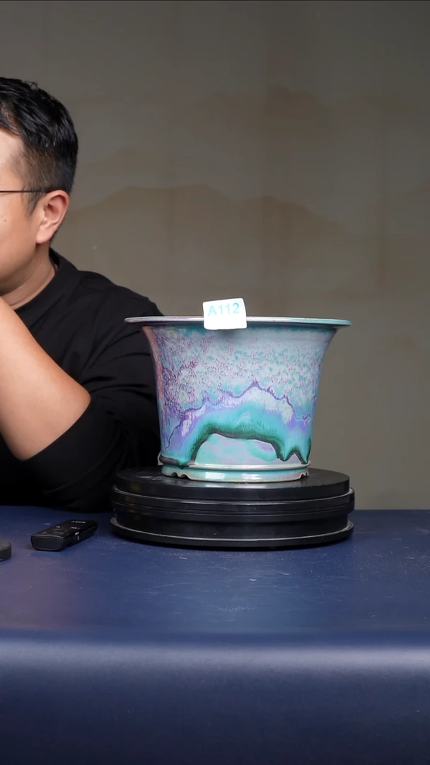 其他瓷容*A112号青绿釉广口盆