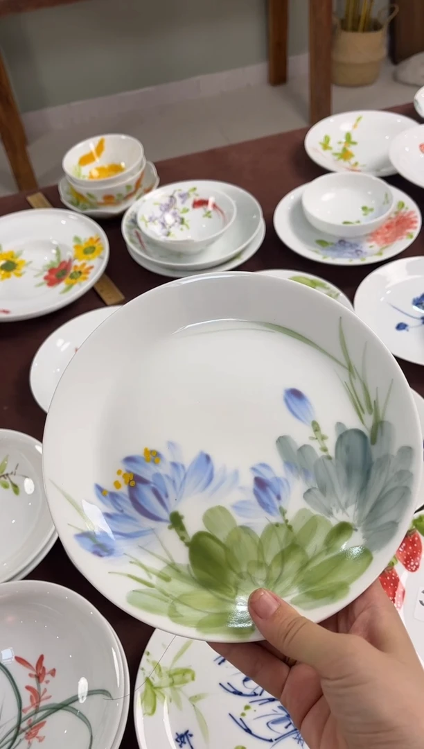 陶瓷景德镇高温釉中彩陶瓷餐具