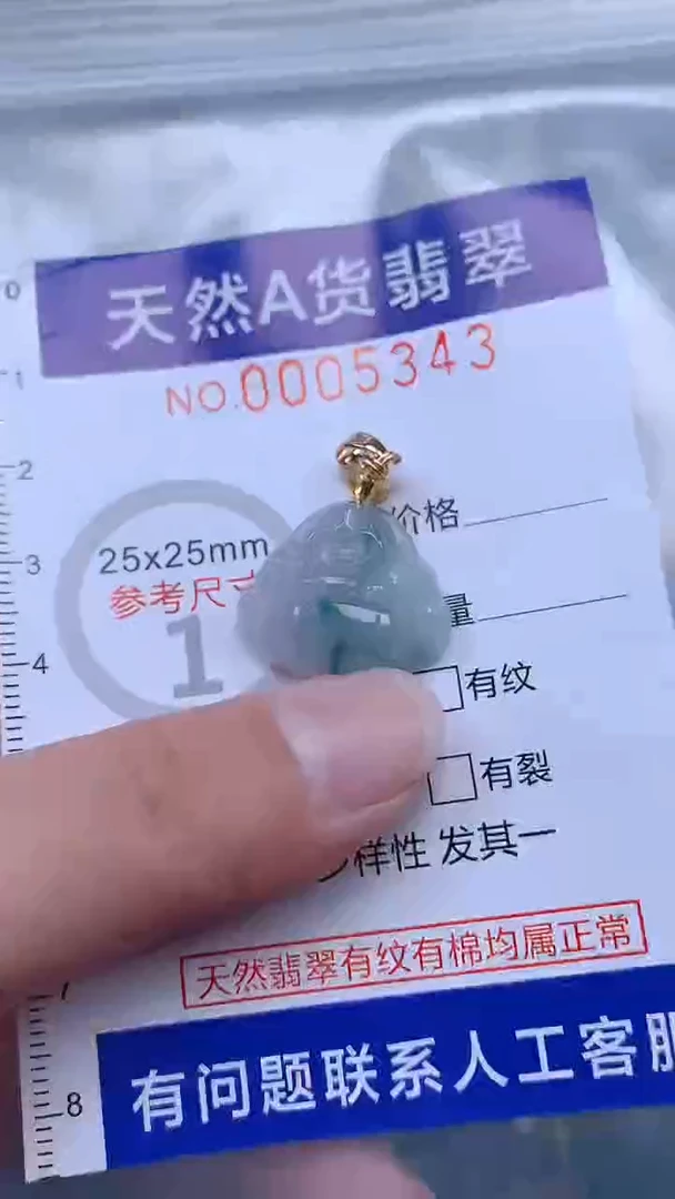 翡翠未镶嵌吊坠(不含链)1