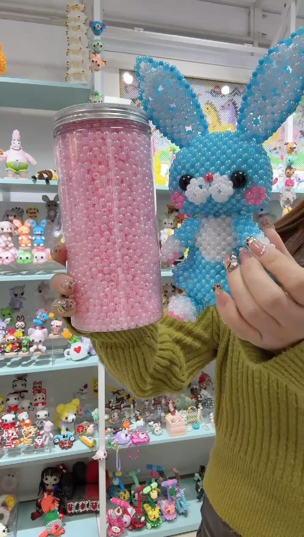 亚克力24019卡6马贝彩幸运兔材料包1套浅粉色