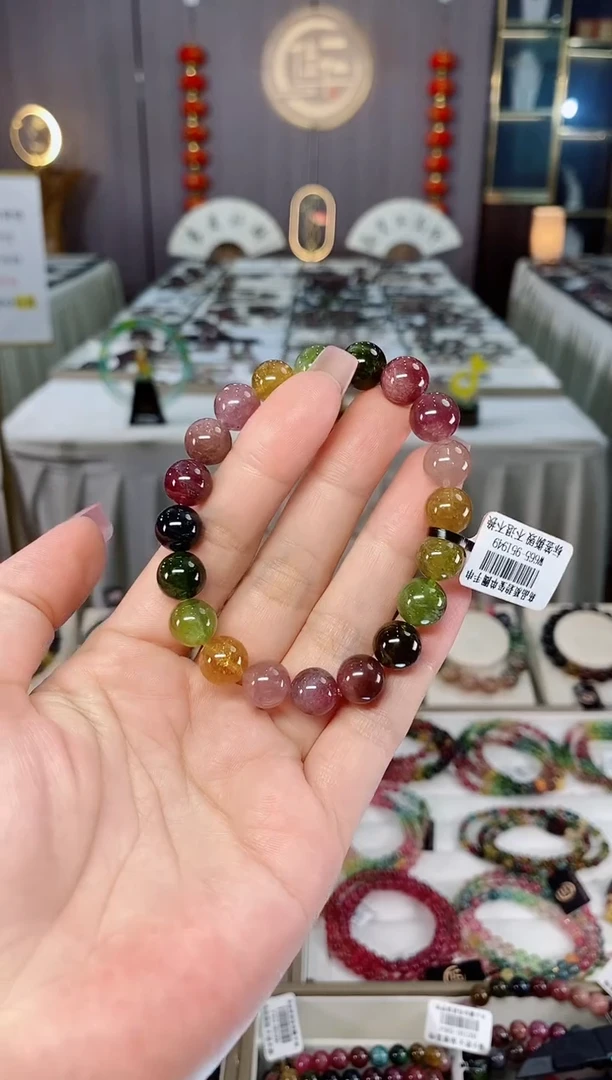 未镶嵌老矿碧玺单圈手串9mm+碧玺hon多样性发货一条