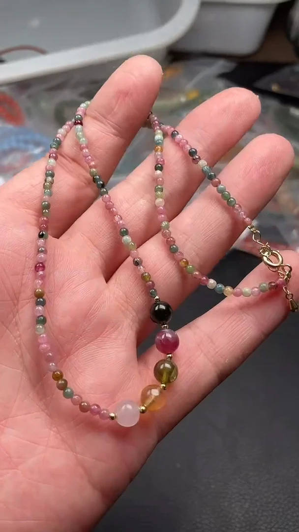 未镶嵌颈饰碧玺多样性发货拍一发一