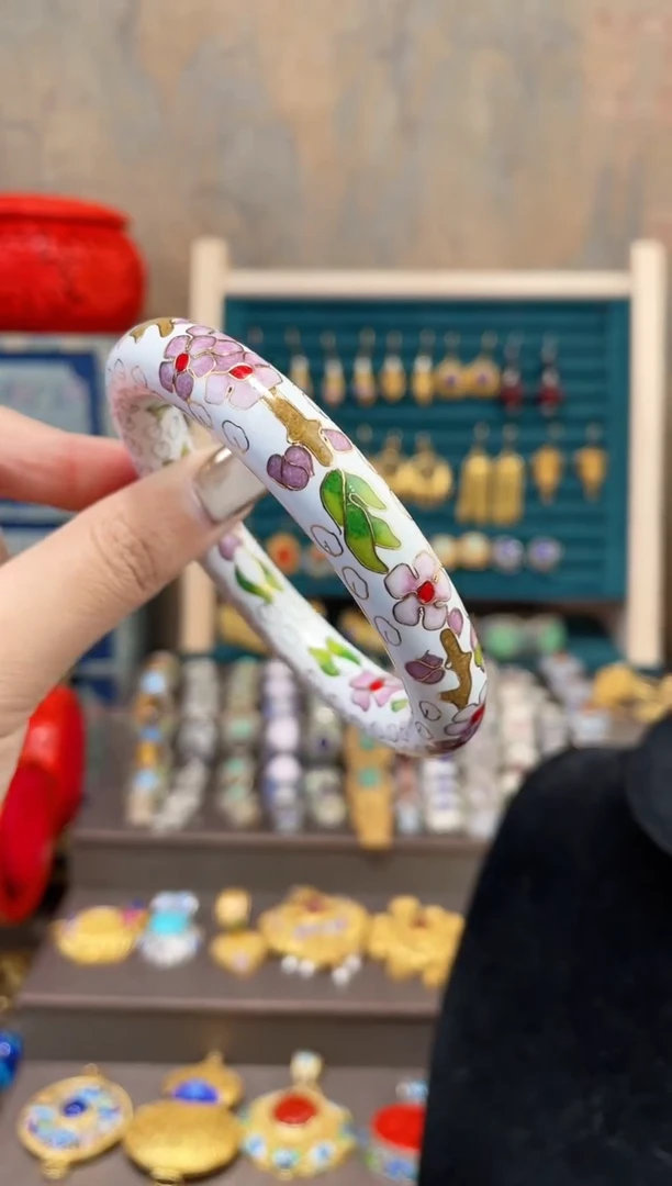 【闪购商品】非遗景泰蓝镯子白色