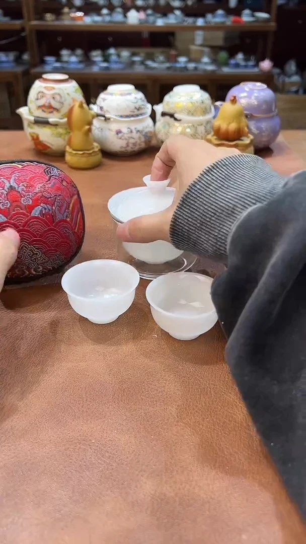 真的很便宜会开片的旅行茶具