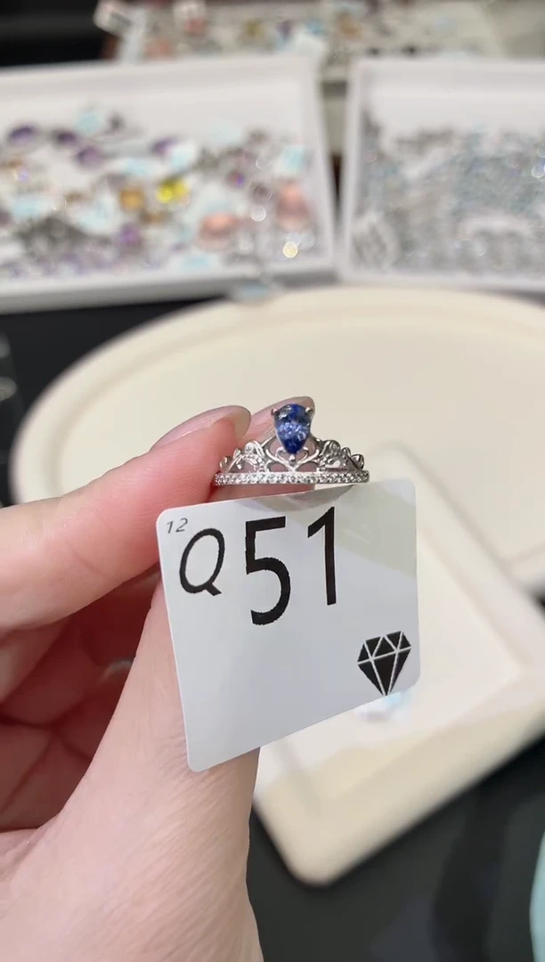 银S925镶嵌珠宝奇石坦桑石多样性发一Q51