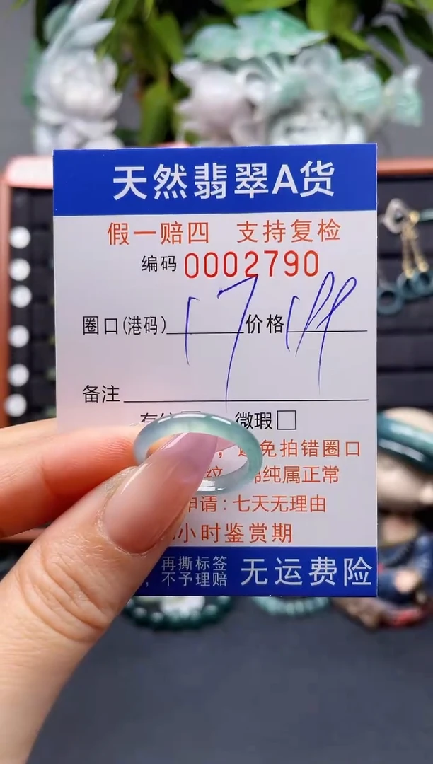 未镶嵌戒指翡翠17*2790