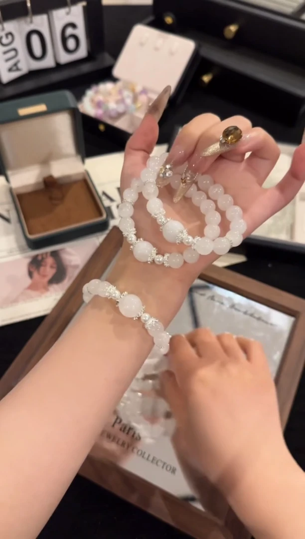 水晶手链合金白幽灵x2073