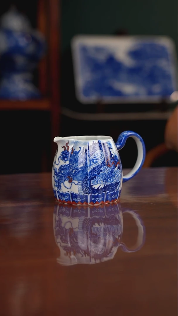 自成堂柴窑青花釉里红