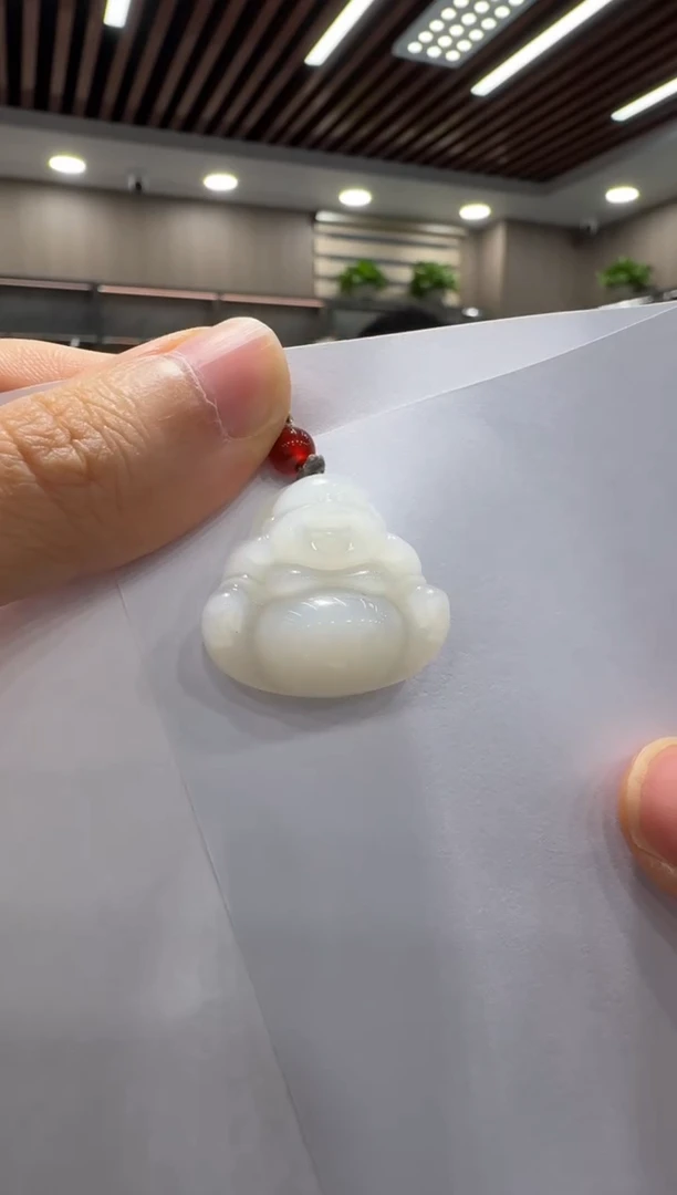 颈饰未镶嵌和田玉佛公配绳3