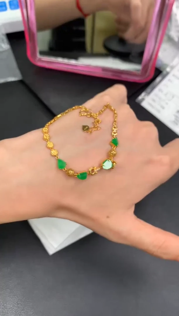 定制翡翠18K金镶嵌模式推广期48小时鉴赏期