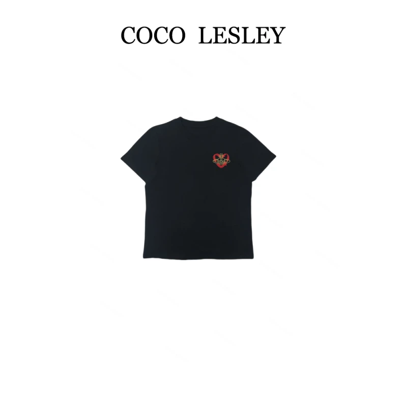 COCO LESLEY 修身简约百搭显瘦圆领短袖T恤7522