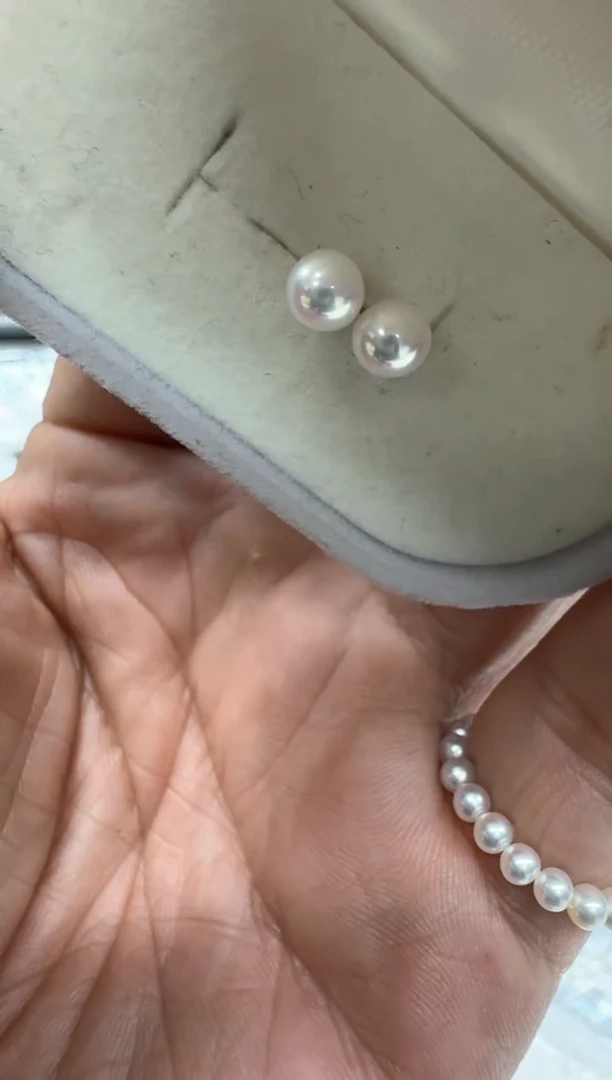 【闪购商品】淡水珍珠耳饰银S925镶嵌5-6mm耳钉