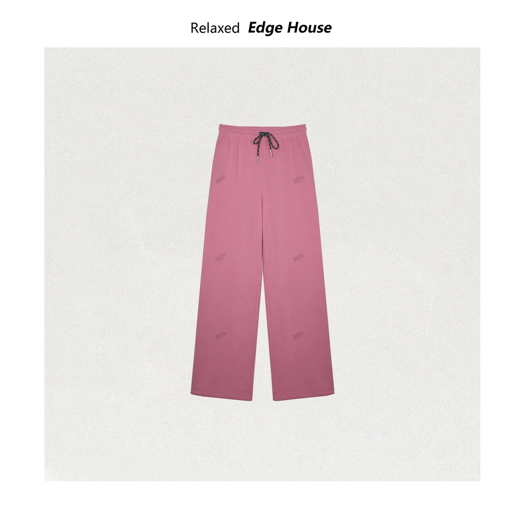 【嘻嘻家】粉冬假日   25秋冬女士纯色休闲加绒保暖两穿卫裤