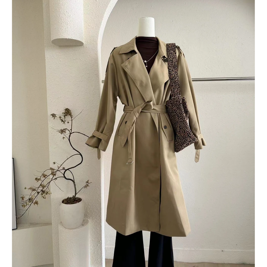 【ARONG阿荣家】风衣外套1038-黑浅咖-F