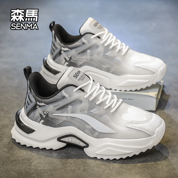 SENMA/森马男鞋冬季2025新款厚底增高运动潮鞋学生防滑防臭跑步鞋