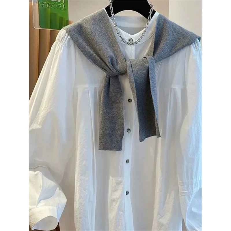 特大码300斤慵懒风圆领连帽披肩长袖衬衫男上衣宽松洋气秋季新款2