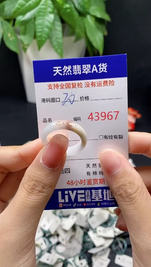 翡翠戒指未镶嵌 天然翡翠戒圈3967