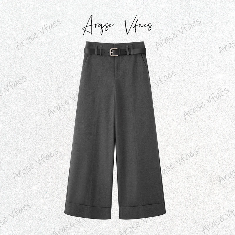 [ARQSEVFAES正品]—2025秋新款高腰阔腿裤休闲裤直筒裤女AR304108
