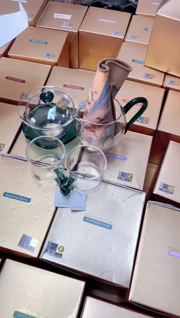 禅语盖碗墨绿+怡然墨绿+清禾杯墨绿+茶巾