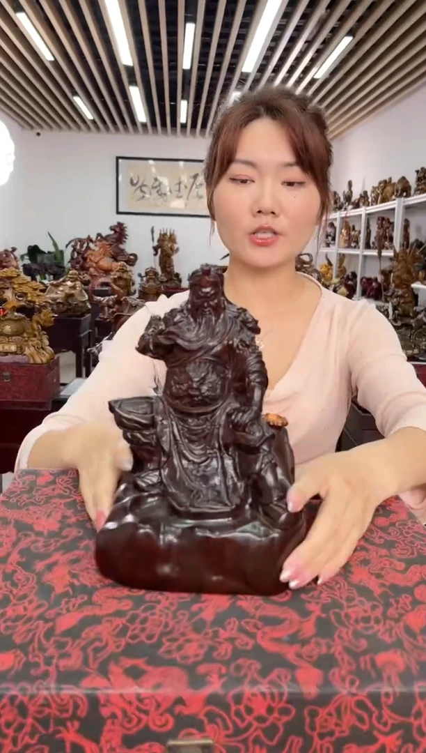 陶瓷工厂搬迁黑檀木关公