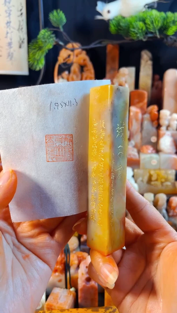 老挝石印石手工篆刻《诫子书》