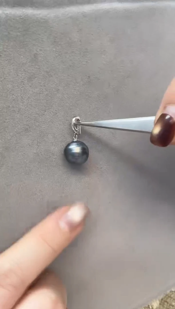 未镶嵌吊坠(不含链)海水珍珠大溪地13mm+S925银吊坠
