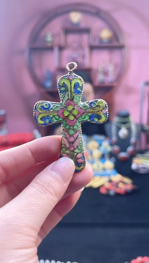 非遗 脱胎珐琅挂件 绿色