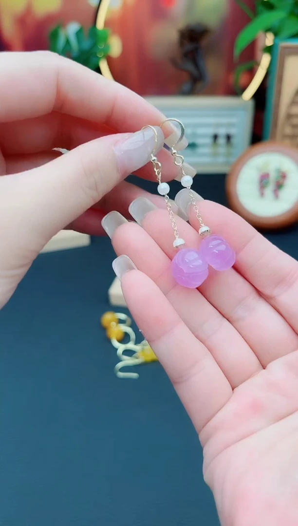 玛瑙/玉髓耳饰银S925镶嵌504000