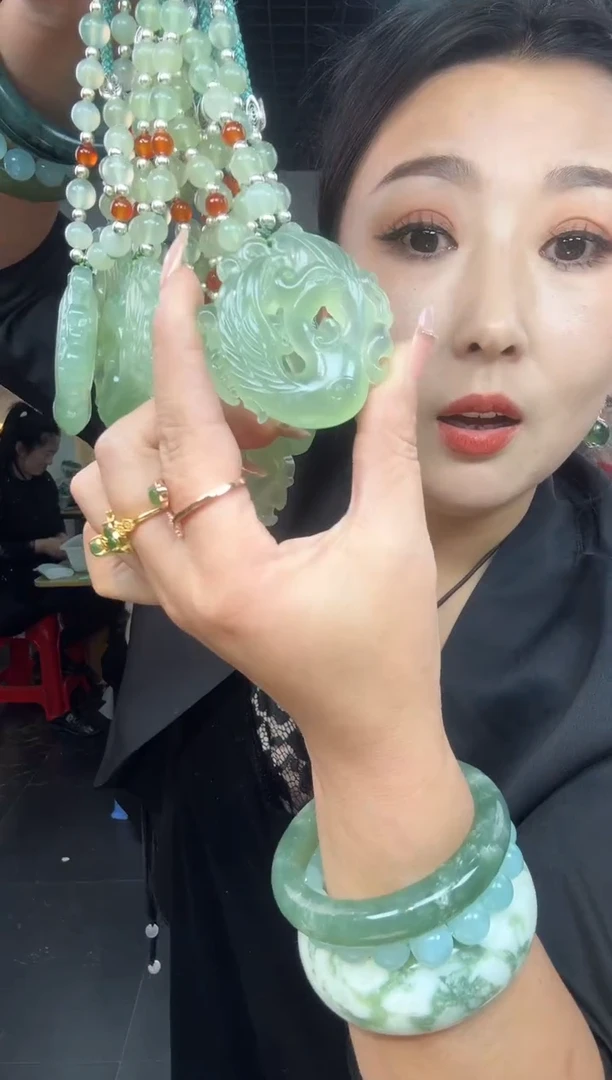 【闪购商品】岫玉颈饰未镶嵌180凤凰【半珠链】