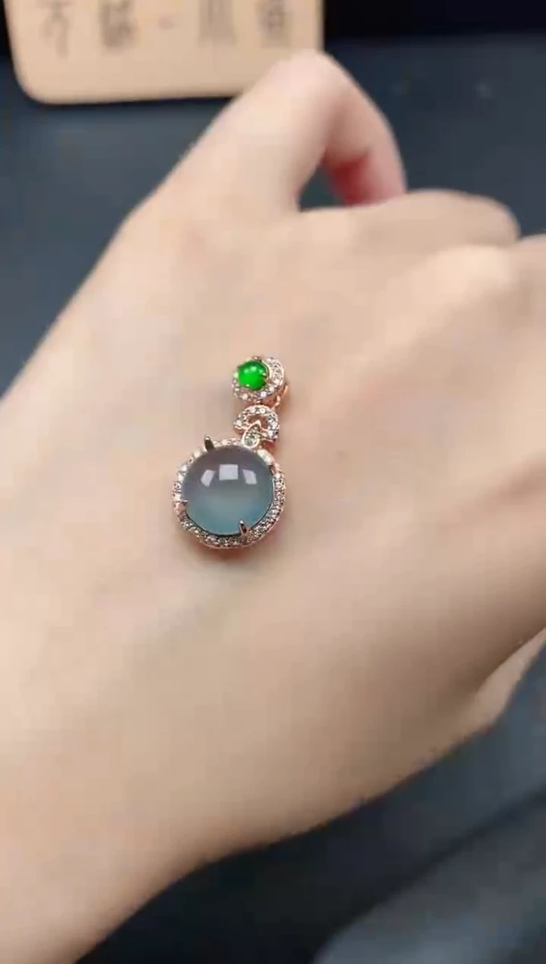 翡翠戒指银S925镶嵌51151